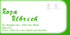 roza ulbrich business card