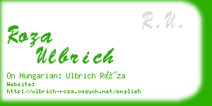 roza ulbrich business card